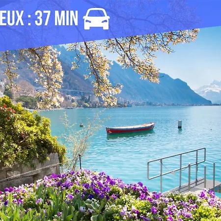 Lumineux Avec Grande Terrasse Et Vue Lac, Parking Prive アパート *