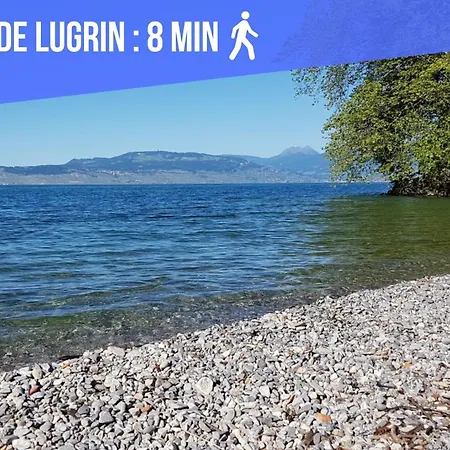 Appartamento Lumineux Avec Grande Terrasse Et Vue Lac, Parking Privé Lugrin
