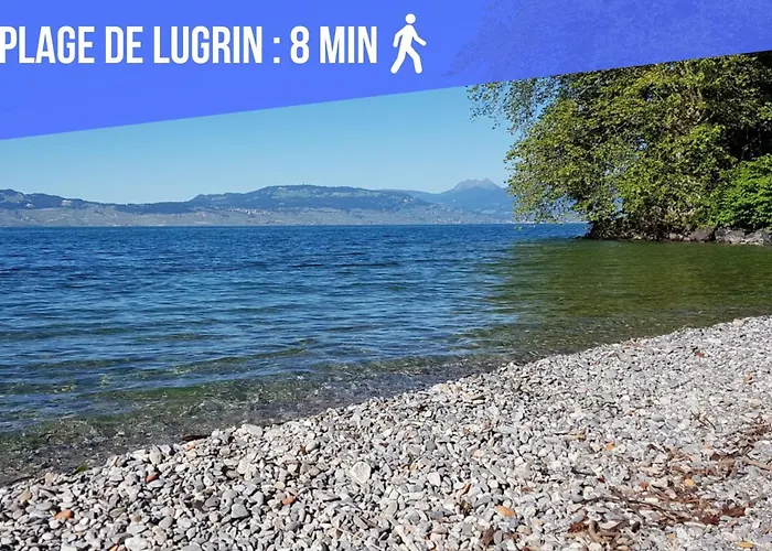 Appartamento Lumineux Avec Grande Terrasse Et Vue Lac, Parking Privé Lugrin