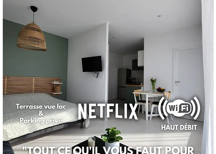 Appartamento Lumineux Avec Grande Terrasse Et Vue Lac, Parking Privé